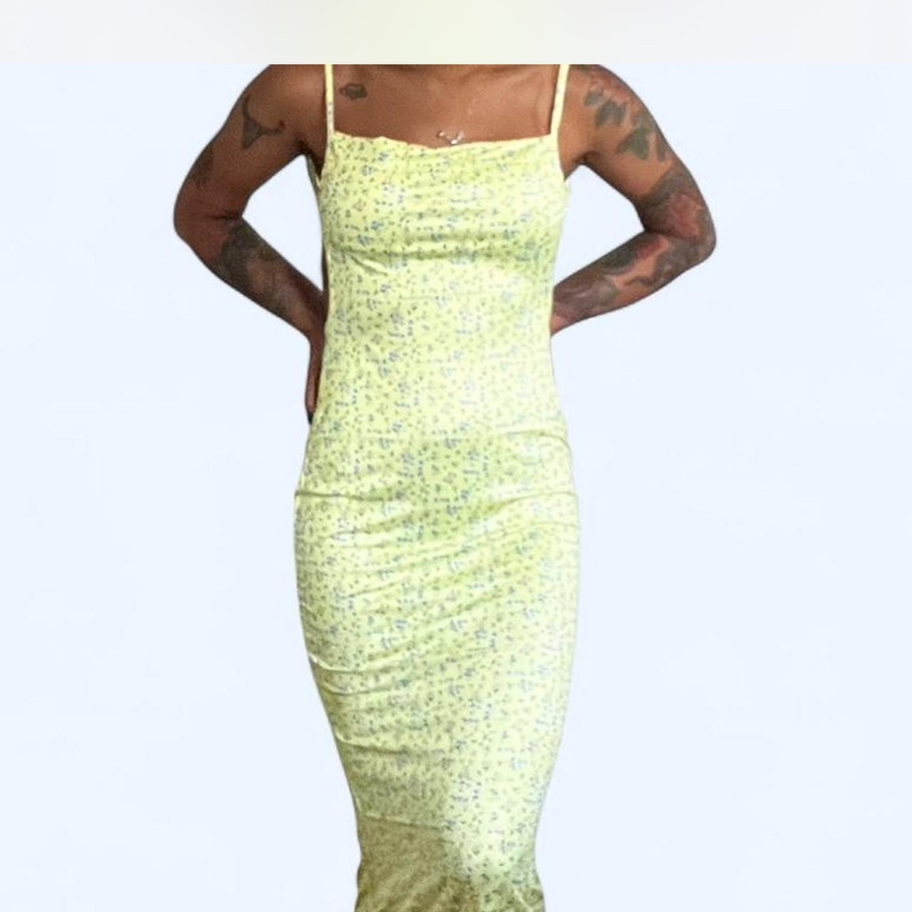 Floral Yellow Women's Dress